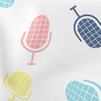 Cute Colorful Microphone Lightweight Cotton Poplin