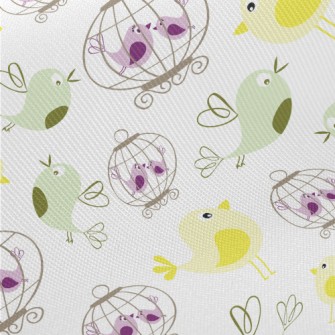 Bird And Birdcage Midweight Cotton Poplin