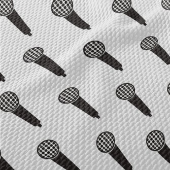 Simple Microphone Pattern Birdseye Piqué