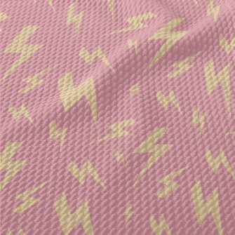 Yellow Lightning Symbol Birdseye Piqué