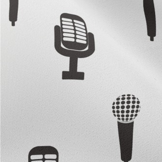 Retro Microphone Icon Chiffon
