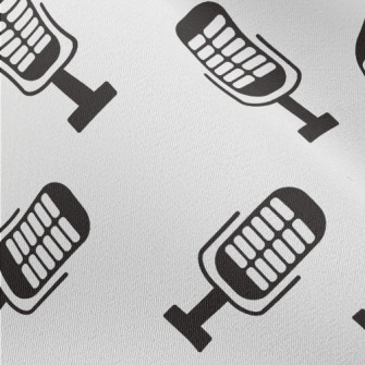 Classic Microphone Pattern Chiffon
