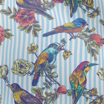Colorful Bird Courtship Chiffon