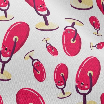 Cartoon Pink Microphone Chiffon