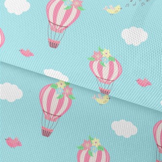 Pink Hot Air Balloon With Flow Waterproof Oxford