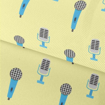 Retro Blue Microphone Waterproof Oxford