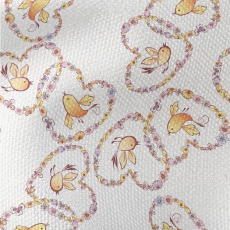 Heart Shaped Wreath With Flyin Waterproof Canvas