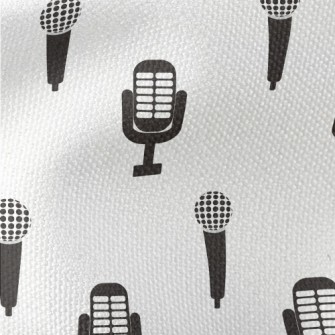 Retro Microphone Icon Waterproof Canvas