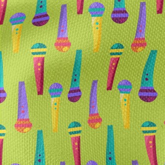 Retro Colorful Microphone Waterproof Canvas