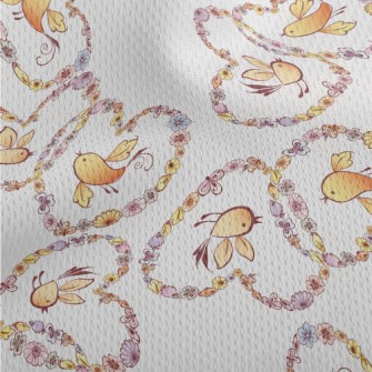 Heart Shaped Wreath With Flyin Athletic Mesh Flat Back