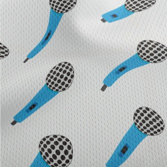 Colorful Retro Microphone Athletic Mesh Flat Back