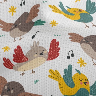 Colorful Singing Bird Athletic Mesh Flat Back