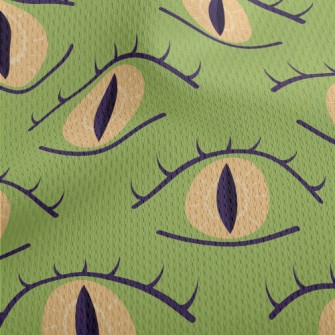Mysterious Monster Eyes Athletic Mesh Flat Back
