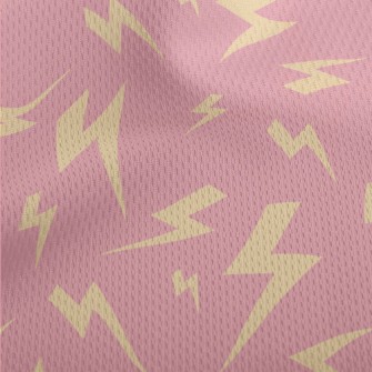 Yellow Lightning Symbol Athletic Mesh Flat Back