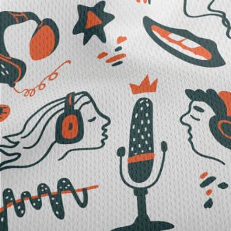Podcast Recording Site Athletic Mesh Flat Back