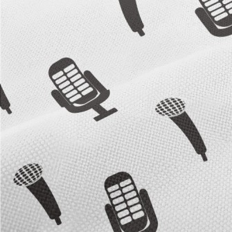 Retro Microphone Icon Performance Linen