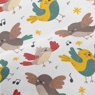 Colorful Singing Bird Performance Linen