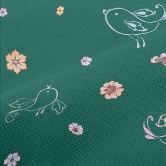 Abstract Bird And Flowers Performance Linen