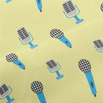 Retro Blue Microphone Performance Linen