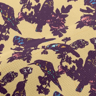 Beautiful Hand Drawn Bird Performance Linen