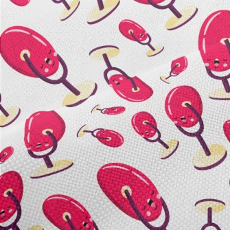 Cartoon Pink Microphone Performance Linen