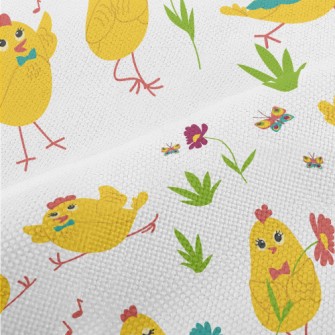 A Hen Enjoying Life Performance Linen