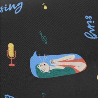Singing Girl With Microphone Twill