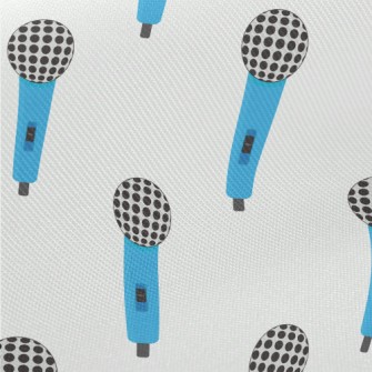 Colorful Retro Microphone Twill