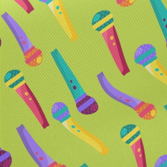 Retro Colorful Microphone Twill