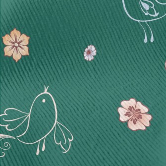 Abstract Bird And Flowers Standard Corduroy