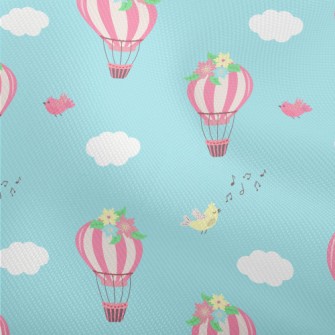 Pink Hot Air Balloon With Flow Dobby