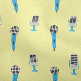 Retro Blue Microphone Dobby