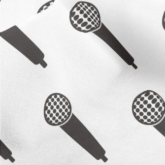 Simple Microphone Pattern Micro Fleece