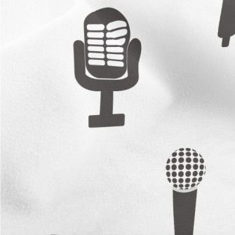 Retro Microphone Icon Micro Fleece