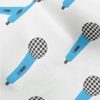 Colorful Retro Microphone Micro Fleece