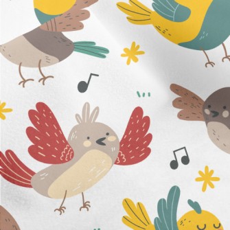 Colorful Singing Bird Micro Fleece