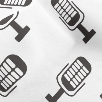 Classic Microphone Pattern Micro Fleece