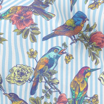 Colorful Bird Courtship Micro Fleece