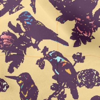 Beautiful Hand Drawn Bird Micro Fleece