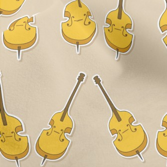 Cartoon Cello Micro Fleece
