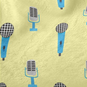 Retro Blue Microphone Minky