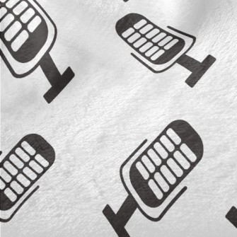 Classic Microphone Pattern Minky
