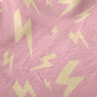 Yellow Lightning Symbol Minky