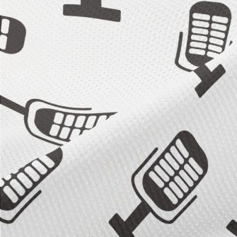 Classic Microphone Pattern Piqué