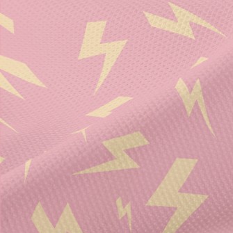 Yellow Lightning Symbol Piqué