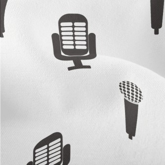 Retro Microphone Icon Lightweight Performance Linen