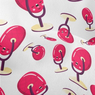 Cartoon Pink Microphone Lightweight Performance Linen