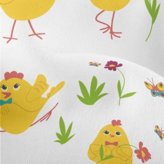 A Hen Enjoying Life Lightweight Performance Linen