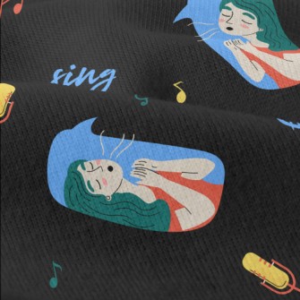Singing Girl With Microphone Modern Jersey