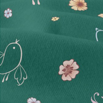 Abstract Bird And Flowers Modern Jersey